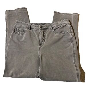 Quacker Factory‎ Dream Jeanne's Women 8 Short Denim Gray Straight QVC Sequin EUC